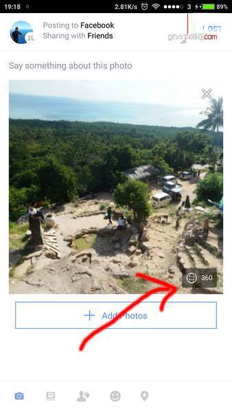 cara mengunggah foto panorama 360 ke facebook