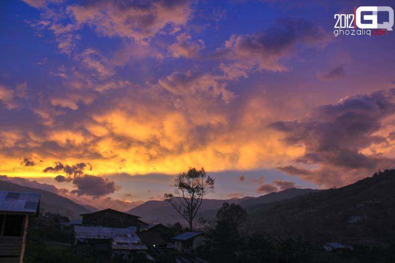 Langit sore di Pantan Cuaca Gayo Lues