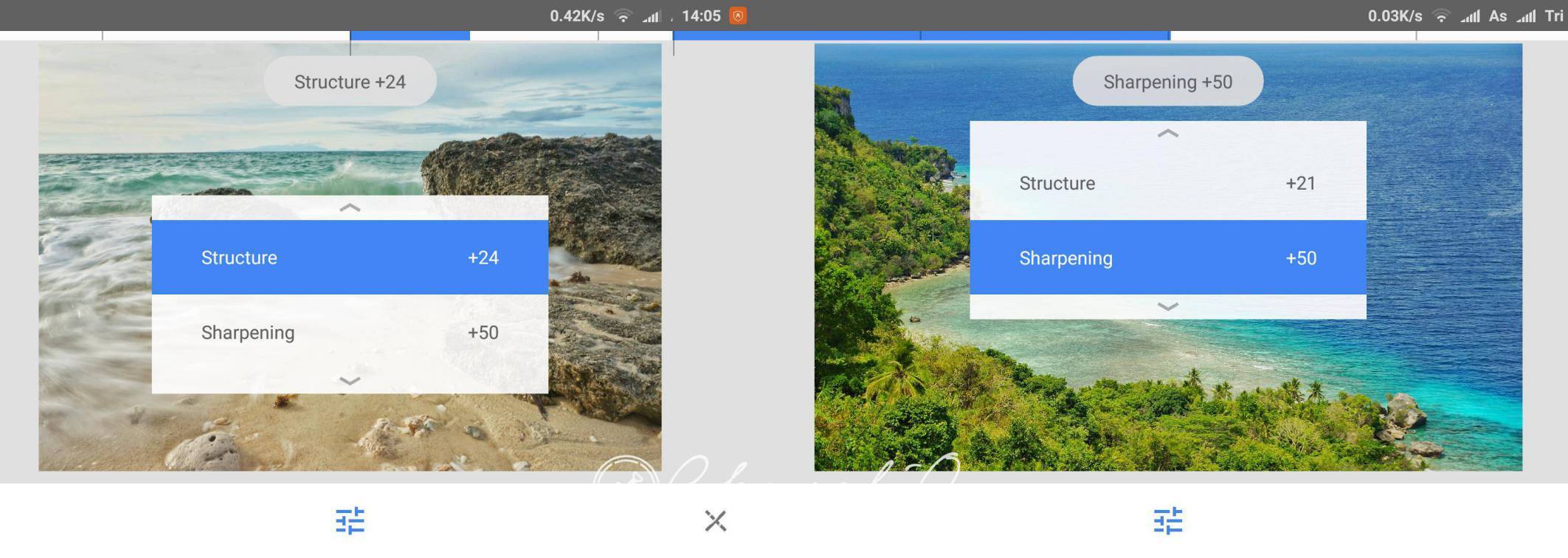 Edit foto landscape di snapseed android